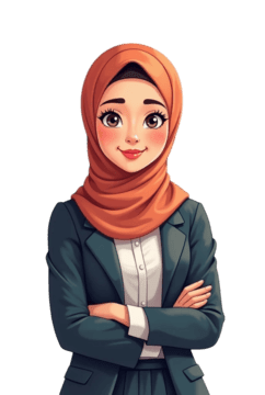 pngtree cartoon hijab teacher character illustration png image 14503949